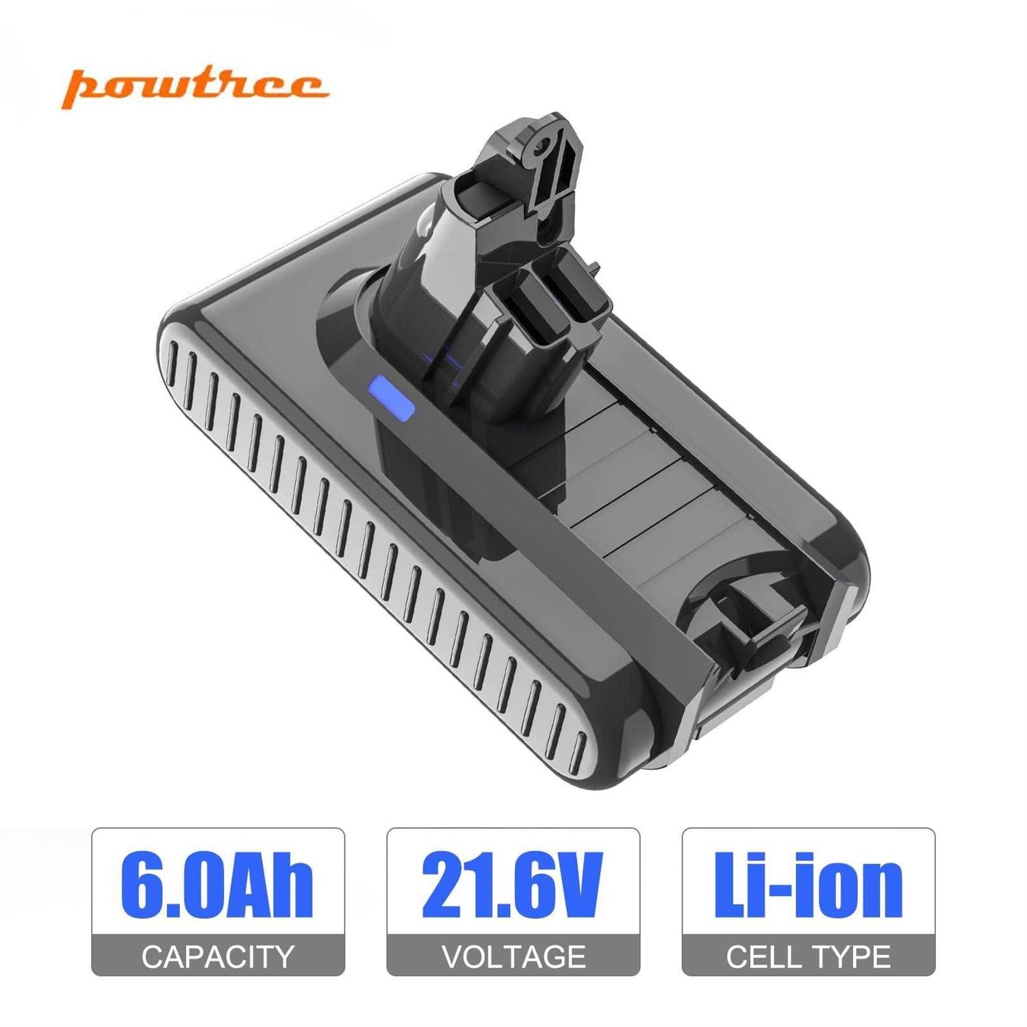 Upgraded 6000mAh V6 SV04 vtc4 Battery 967810 Replacement Battery for Dyson V6 Animal Absolute Motorhead Slim SV03 SV04 SV05 SV06 SV07 SV09 vtc4 DC58