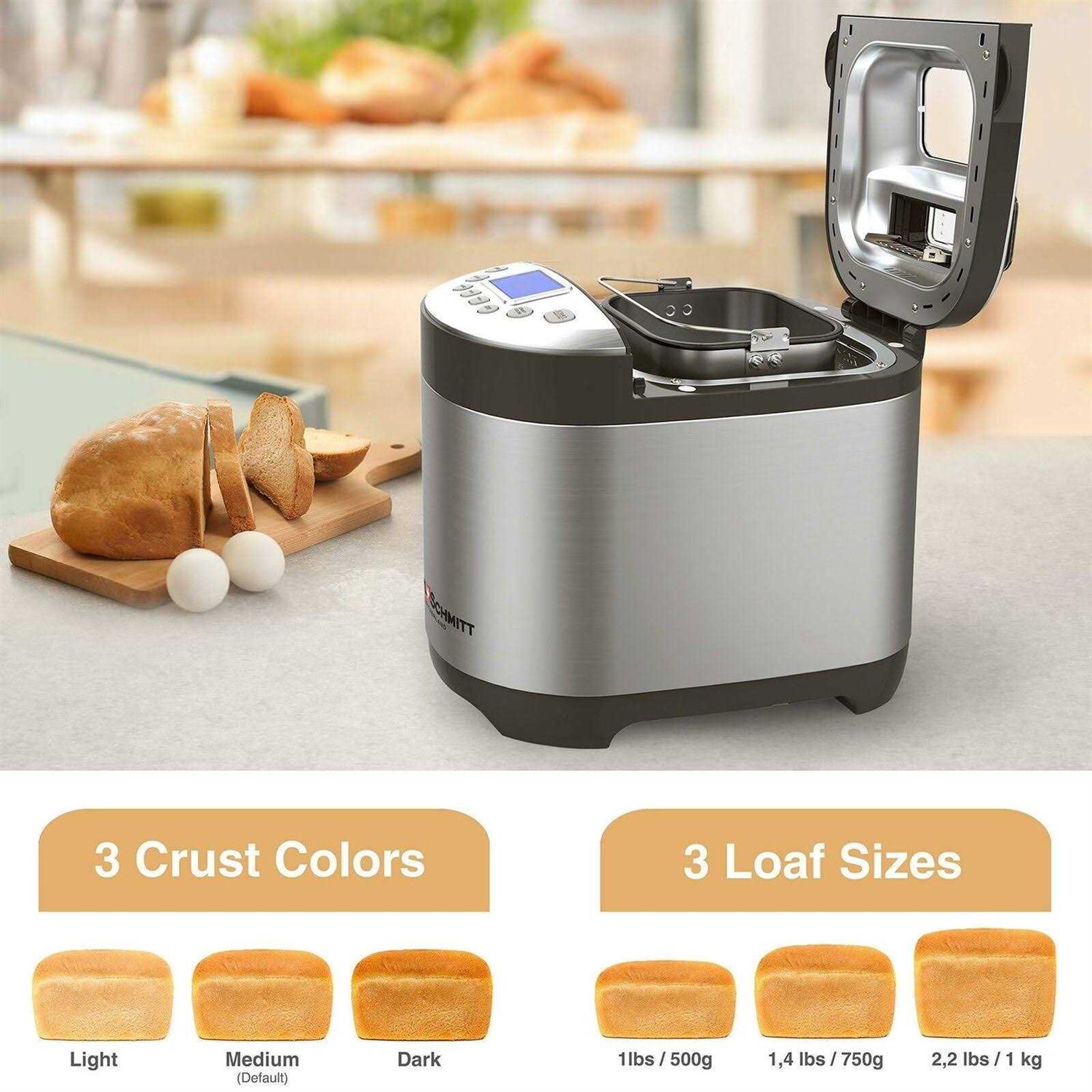 Pohl Schmitt Stainless Steel Bread Machine Bread Maker 2LB 17-in-1