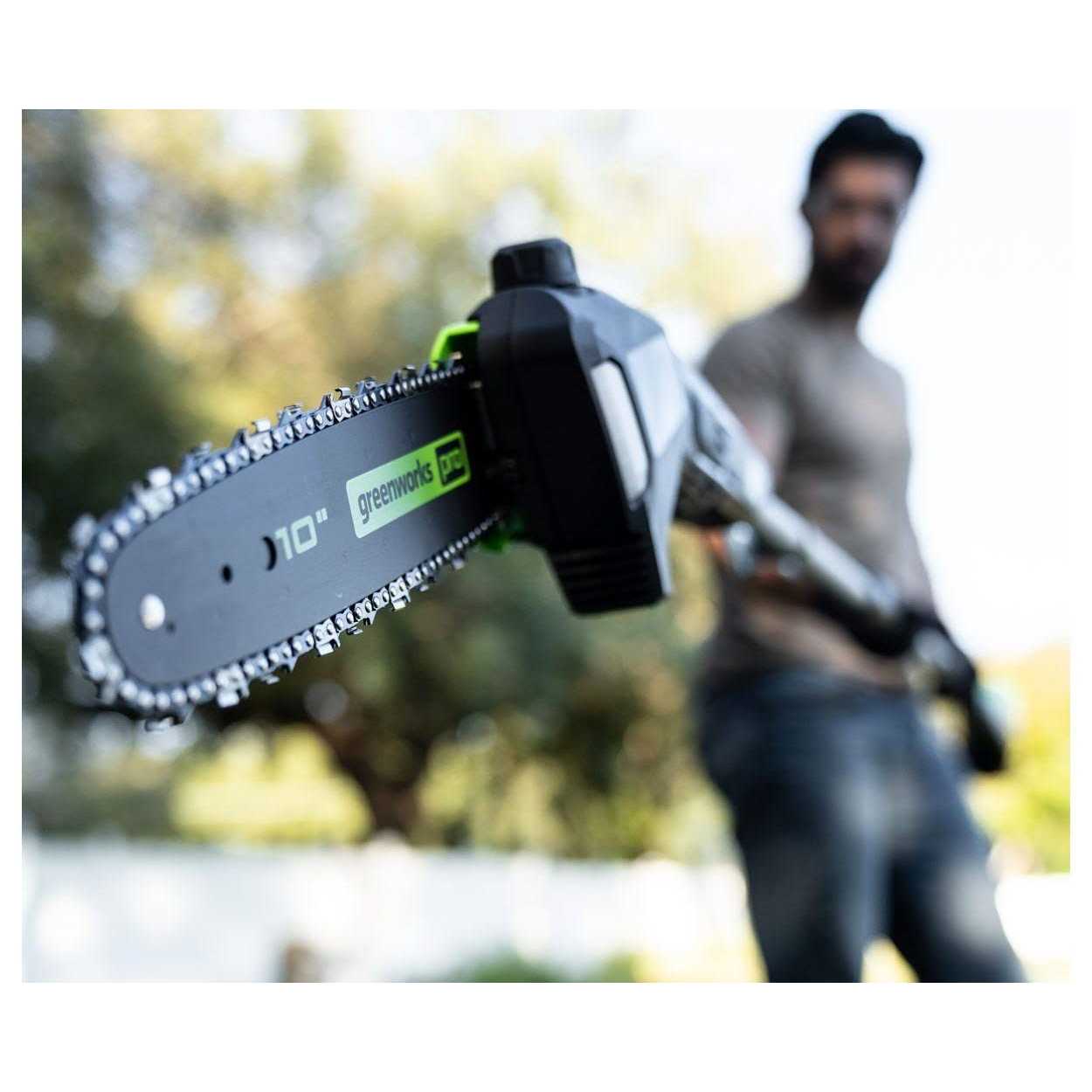 Greenworks PRO 10 in. 60V Battery Cordless Pole Saw