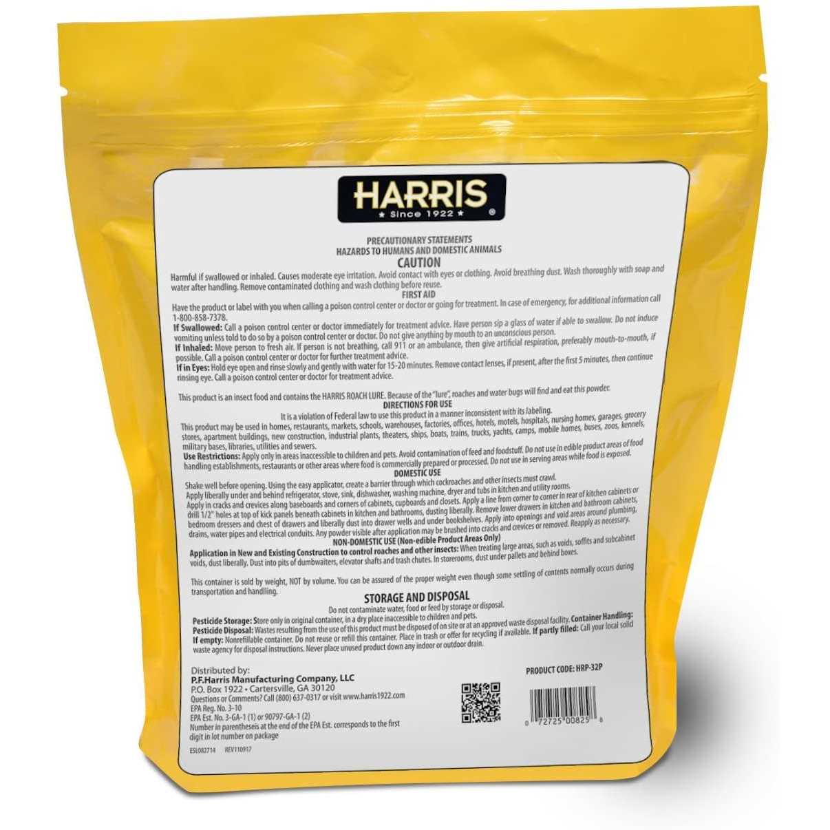 Harris Boric Acid Roach and Silverfish Killer Powder w/Lure
