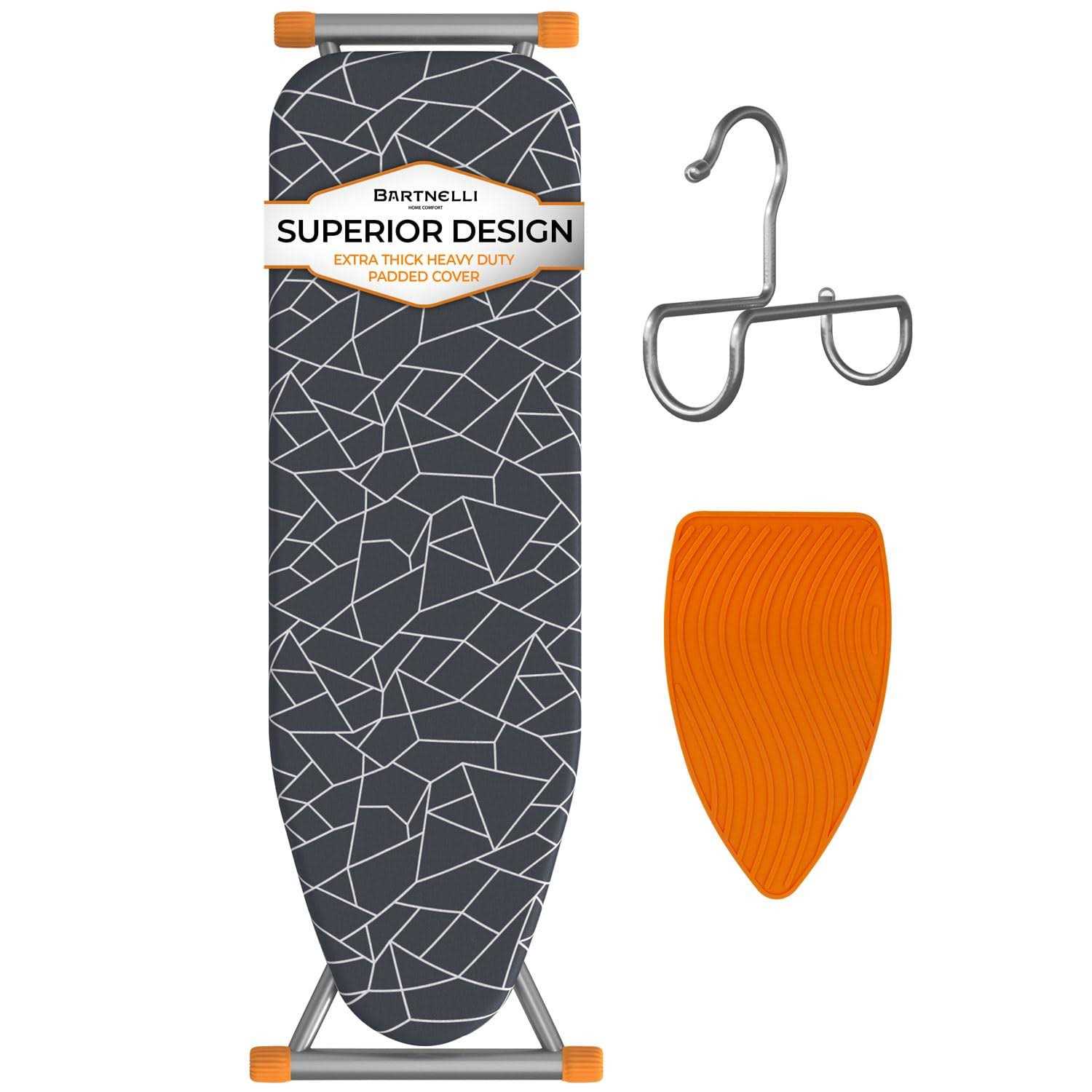Bartnelli Ironing Board Space-Saving and Ultimate Iron Board Experience 13×43
