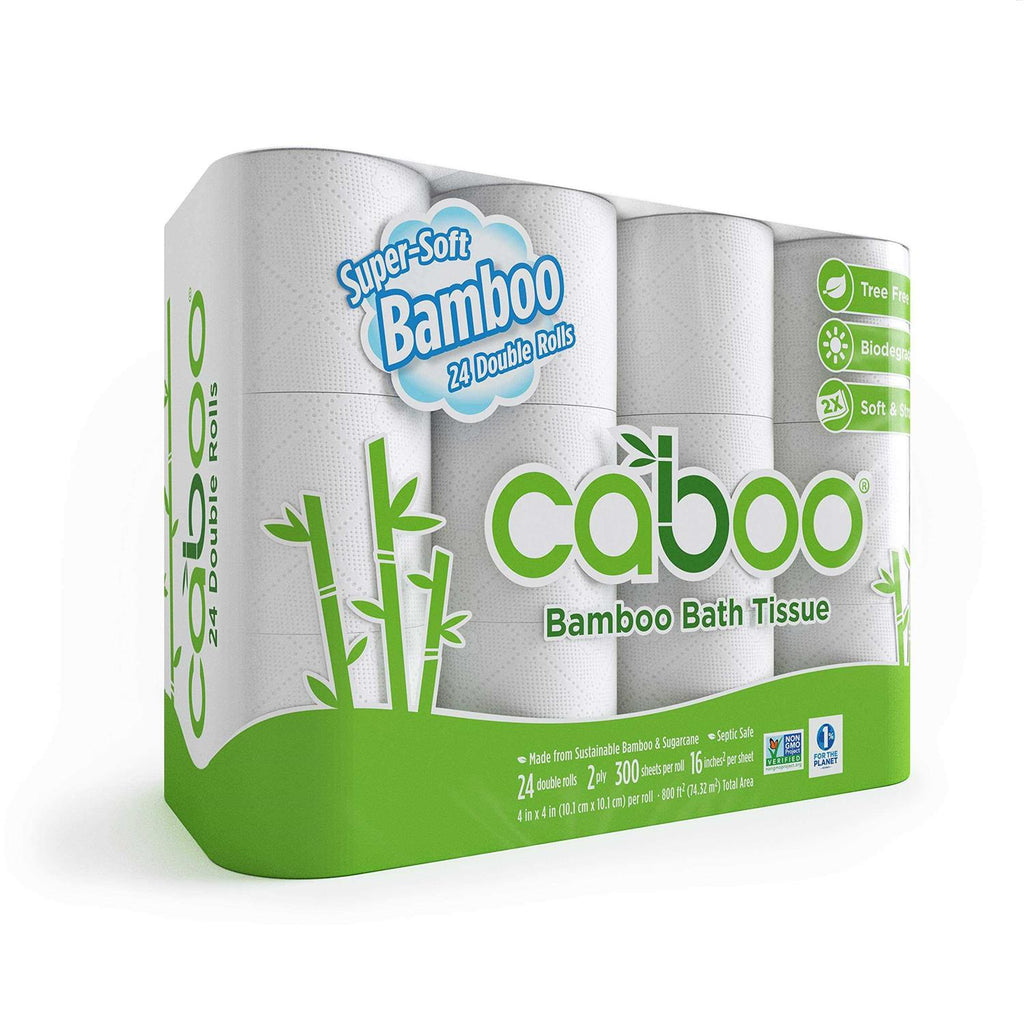 Caboo Tree-Free Bamboo Toilet Paper Septic Safe Biodegradable Bath Tissue