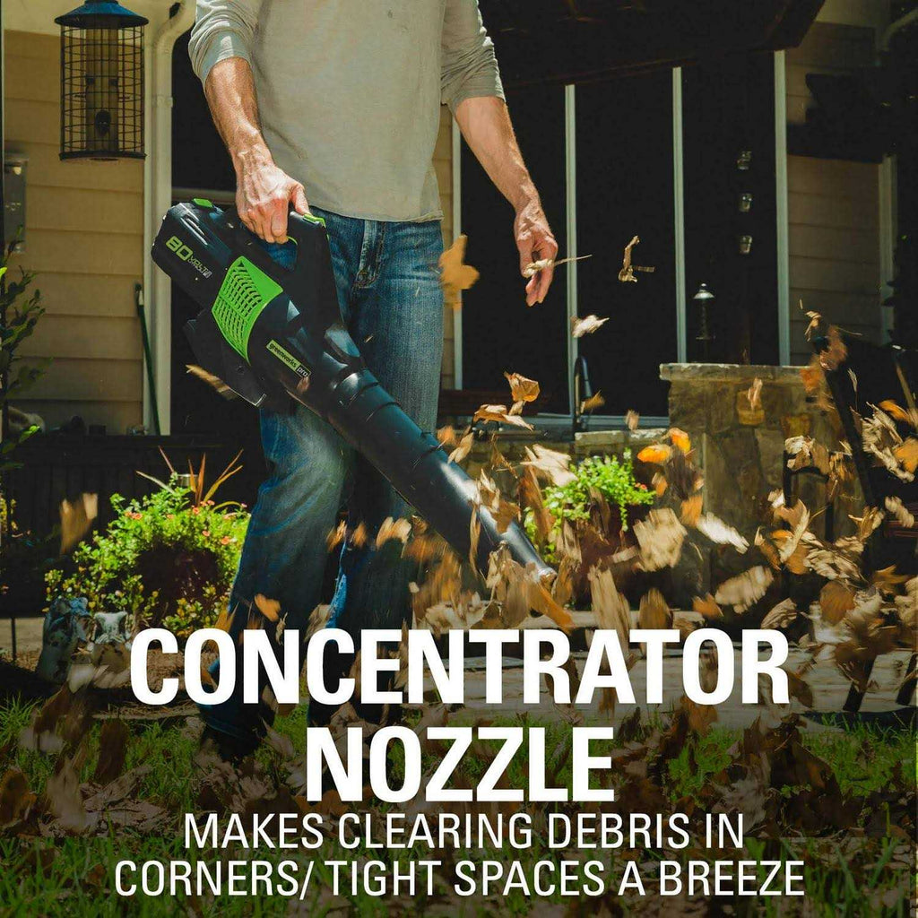 Greenworks 80V Brushless Leaf Blower with 2.5 Ah Battery & Charger 2404602