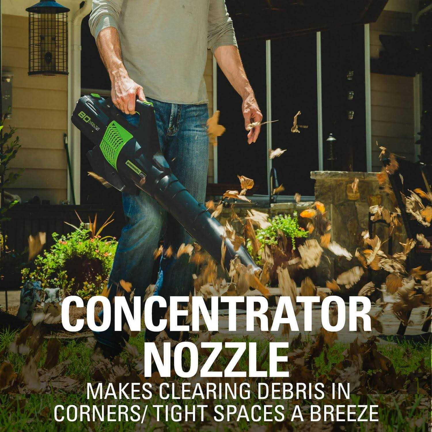 Greenworks 80V Brushless Leaf Blower with 2.5 Ah Battery & Charger 2404602