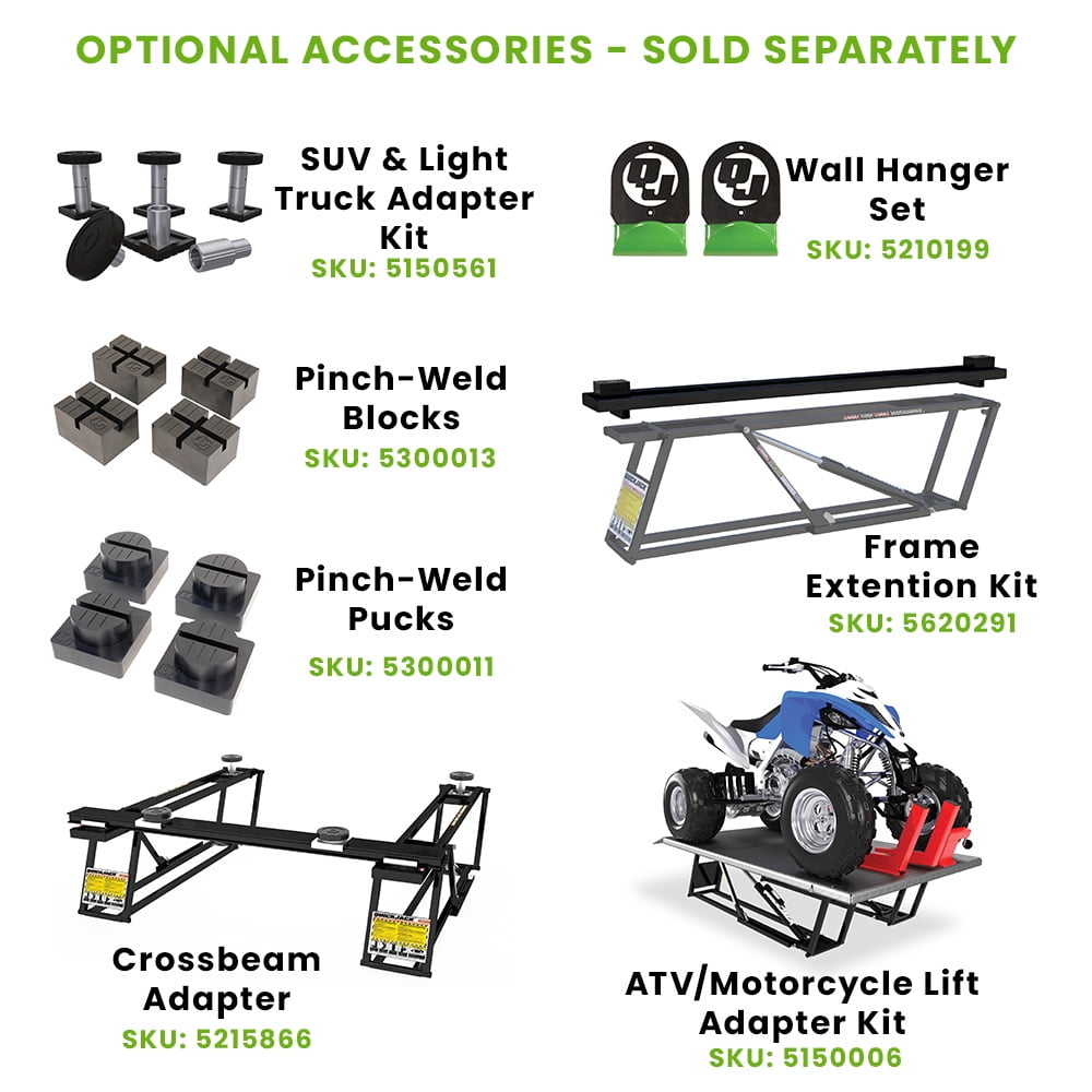 QuickJack 5000TL Bundle 5,000lb Capacity Portable Car Lift with 110V Power Unit