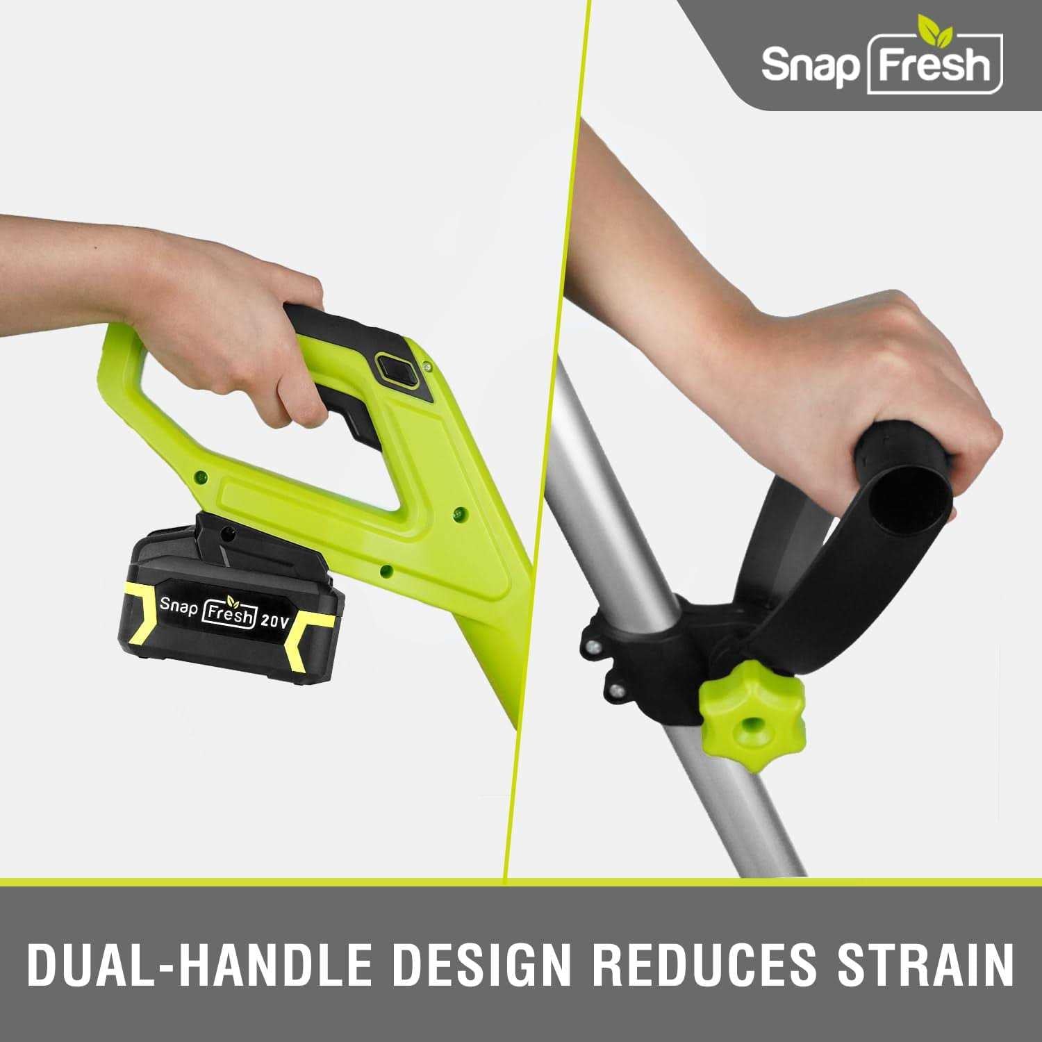 SnapFresh Cordless Snow Shovel 12 Inch 20V Cordless Snow Shovel with 4000mAh Battery & Fast Charger