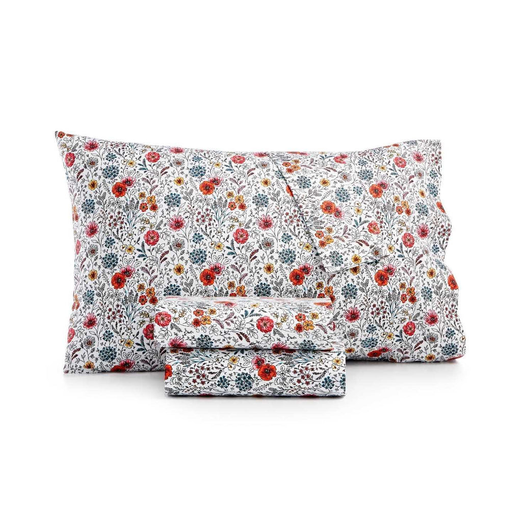 Sanders Printed Microfiber 4-Pc Sheet Set