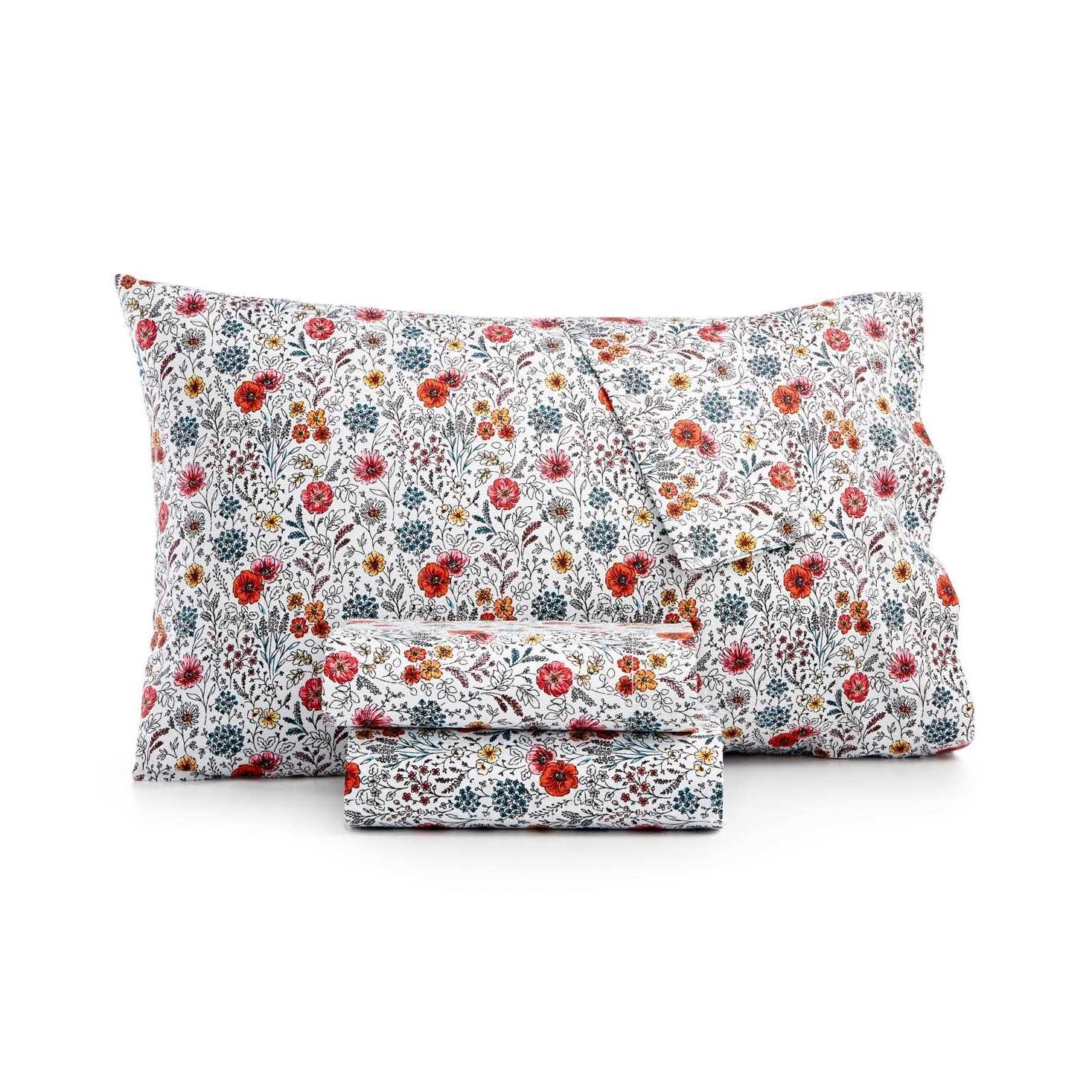 Sanders Printed Microfiber 4-Pc Sheet Set