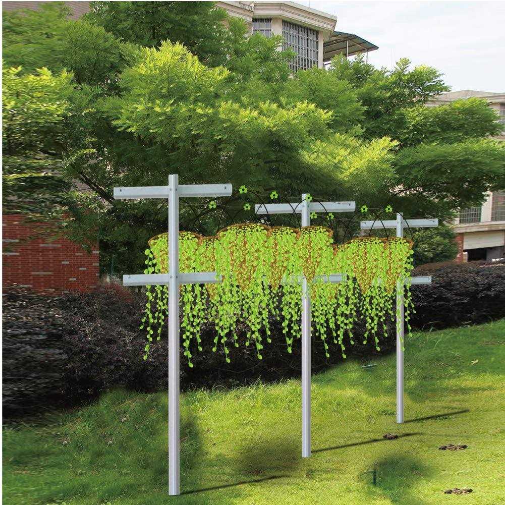 MRGARDEN 7-Feet Adjustable Garden Trellis Set for Raspberry and Climbing Plants