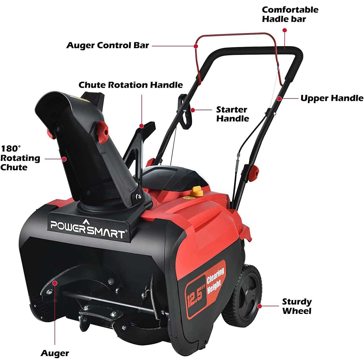Powersmart 21 inch Single Stage Gas Snow Blower PSSW21
