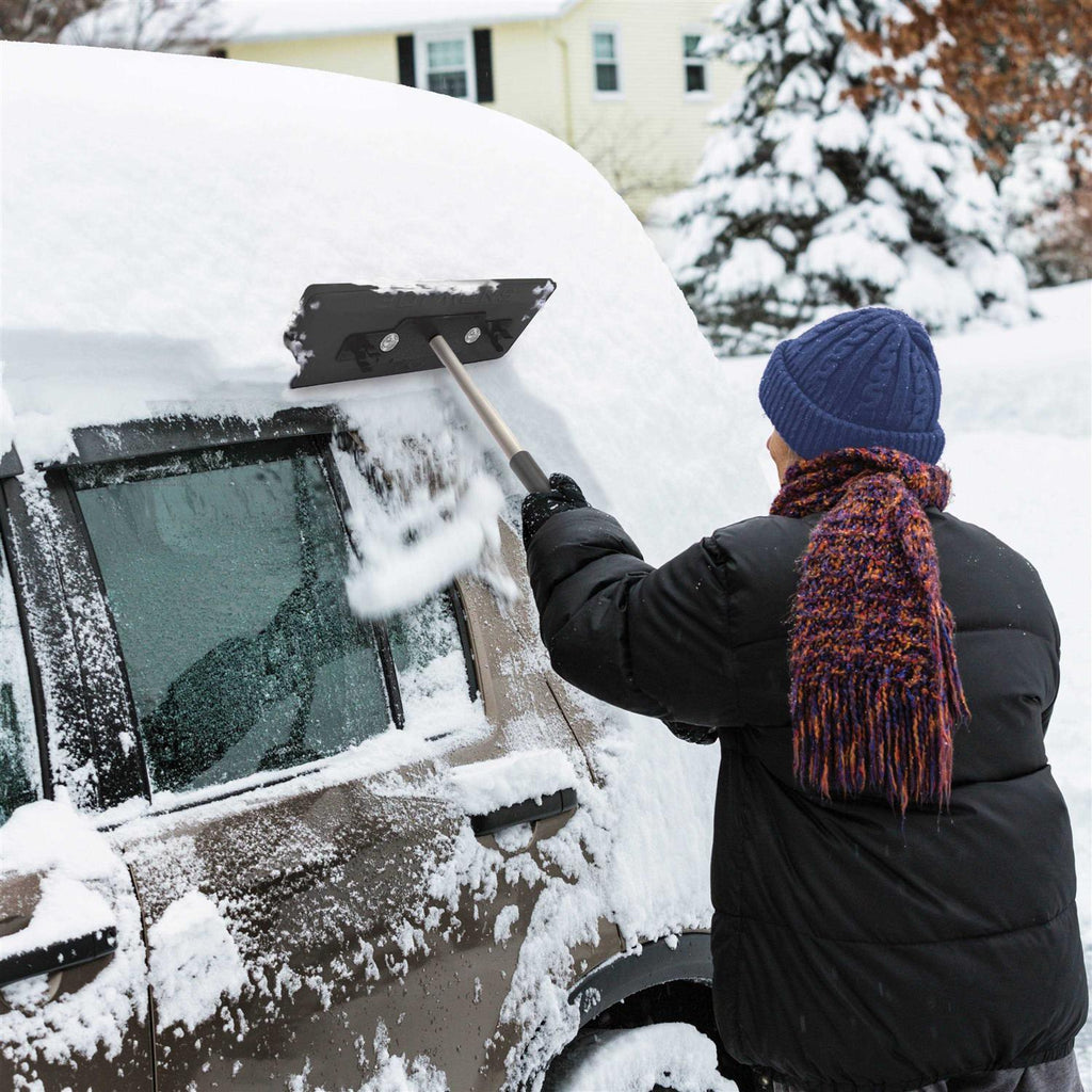 Snow Joe 4-in-1 Telescoping Snow Broom + Ice Scraper