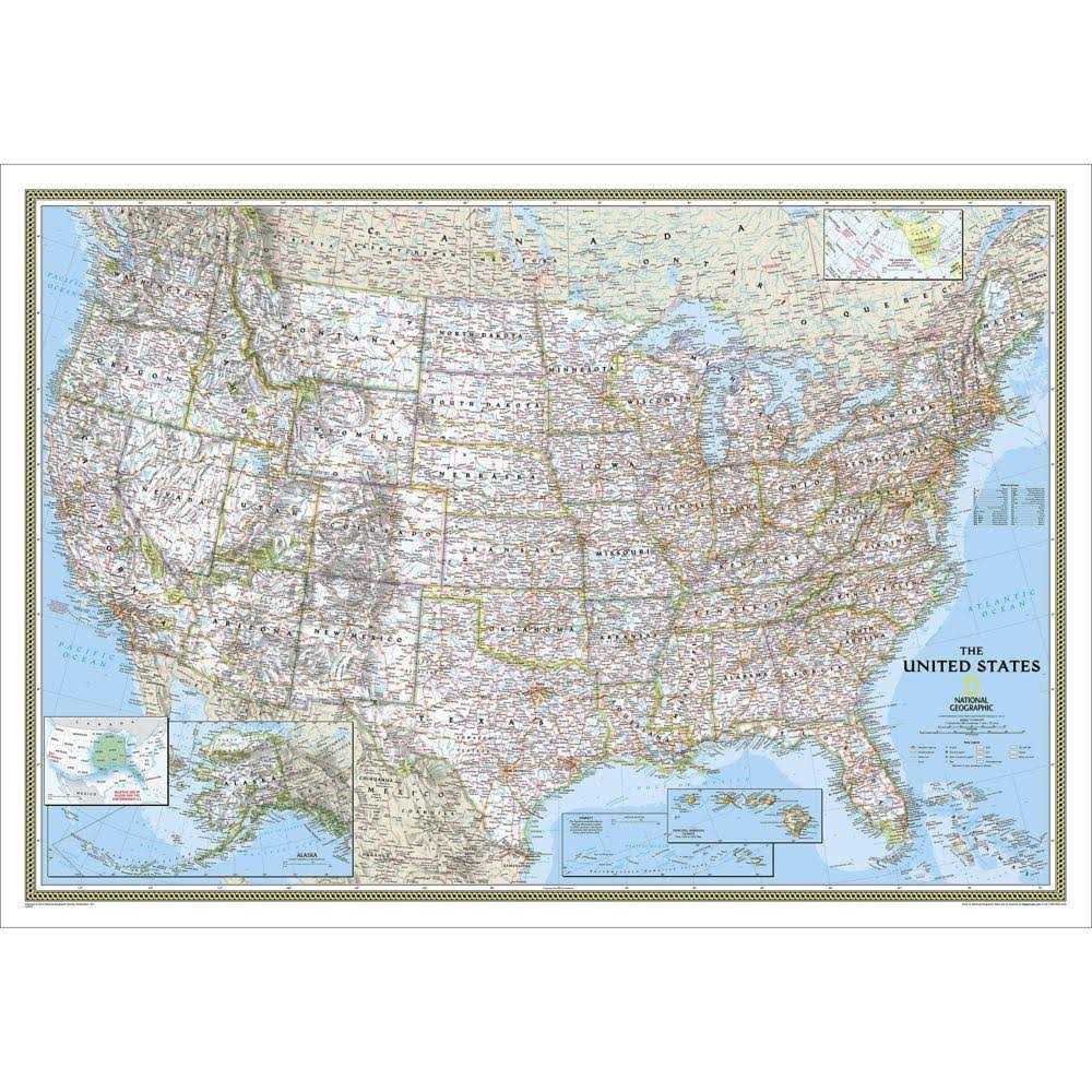 National Geographic United States Classic Wall Map