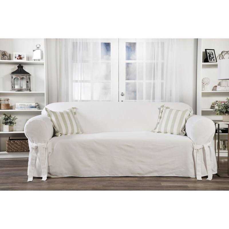 Classic Slipcovers Cotton Duck One Piece Sofa Slipcover