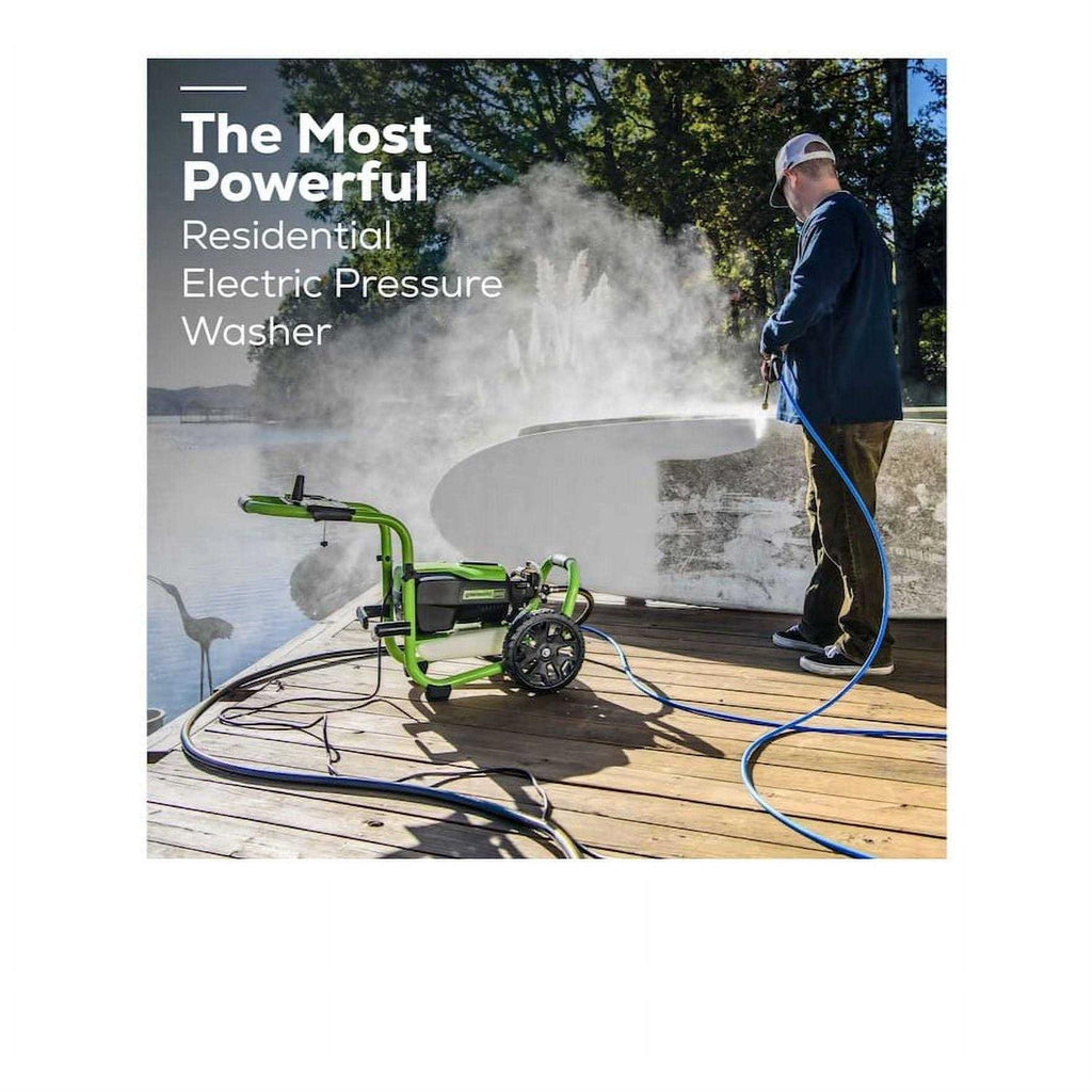 Greenworks Pro 3000 PSI 2-Gallon-GPM Cold Water Electric Pressure Washer New