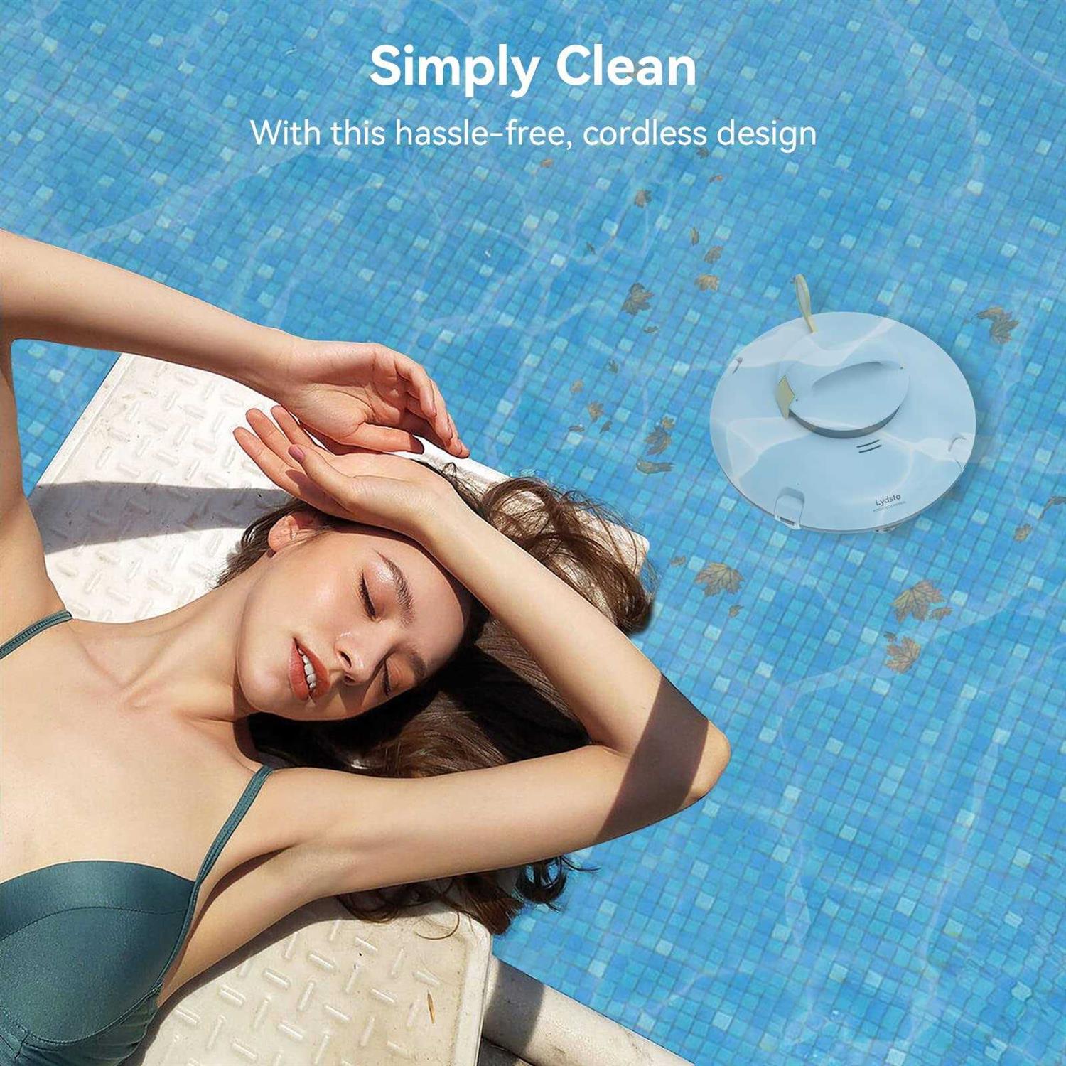Lydsto Cordless Robotic Pool Cleaner Pool Vacuum for Above Ground Pools