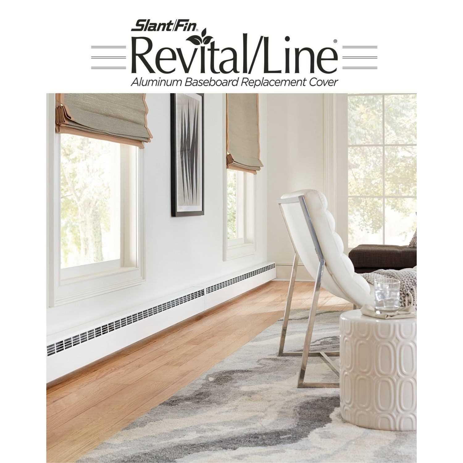 Slant/Fin Revital/Line Hydronic Baseboard Cover in Brite White