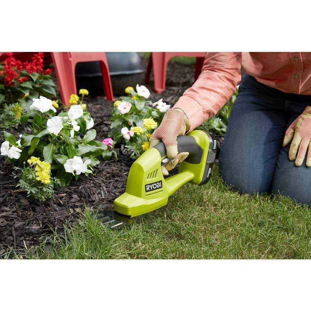 RYOBI ONE+ 18-Volt Lithium-Ion Cordless Grass Shear and Shrubber Trimmer