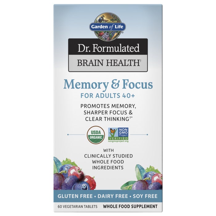 Garden of Life Dr. Formulated Memory & Focus For Adults 40+ 60 Tablets