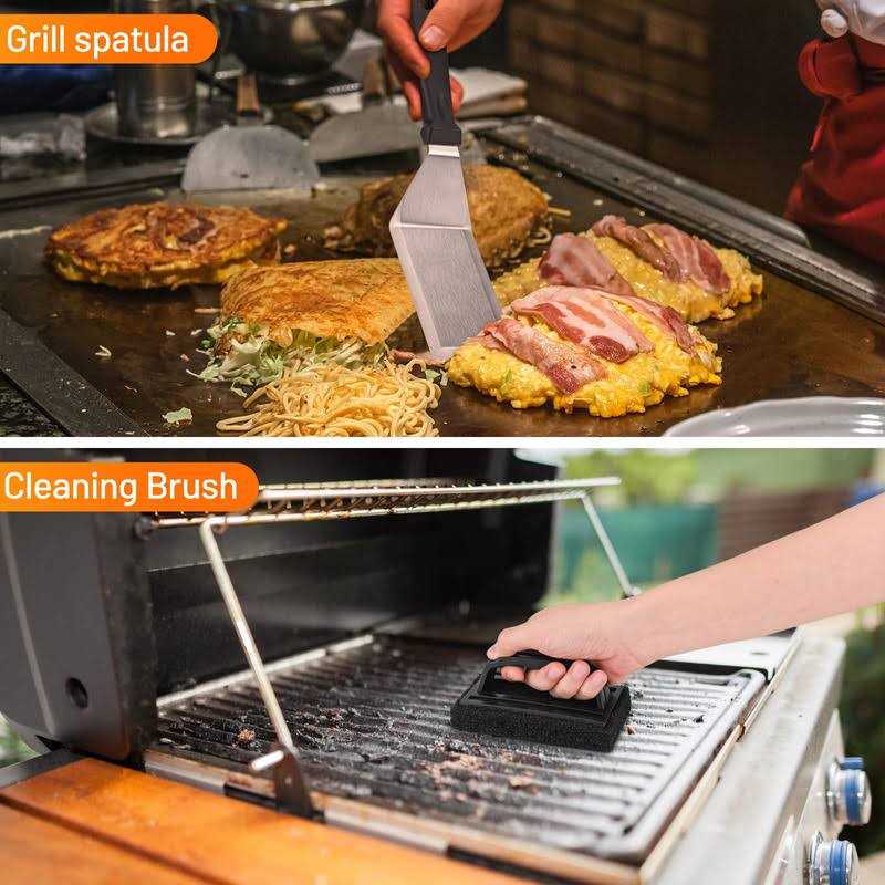 Blackstone Griddle Accessories Kit,10PCS Flat Top Grill Accessories Set for Blackstone and Camp Chef,Stainless Steel Griddle Grill Tools for Outdoor
