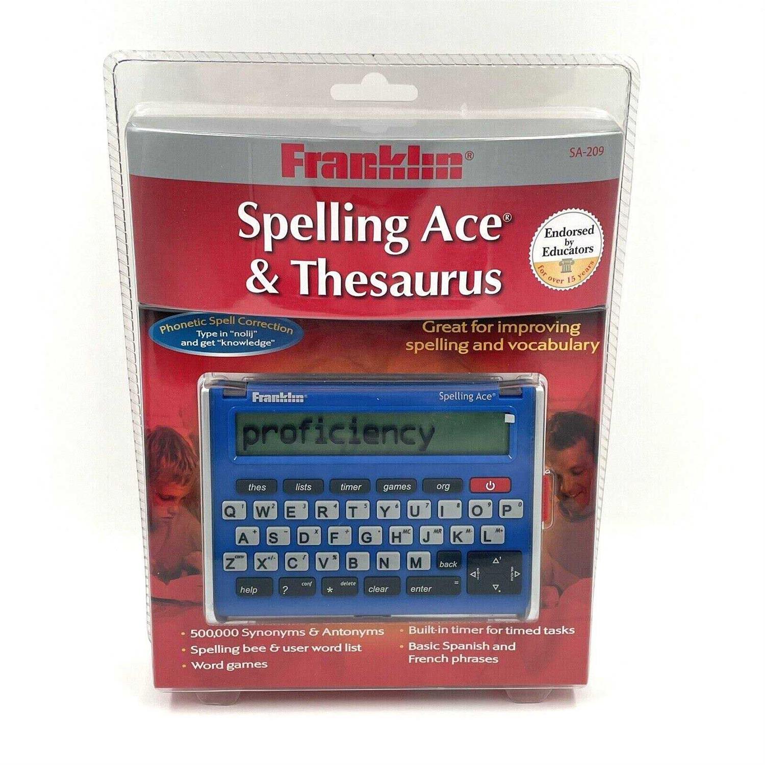 Franklin Electronic Publishers SA-309 Spelling Ace Thesaurus with Merriam-Webster Puzzle Solver