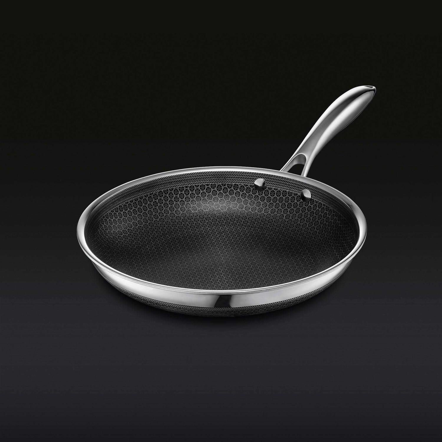 HexClad 6 Piece Hybrid Stainless Steel Cookware Pan Set 8 inch
