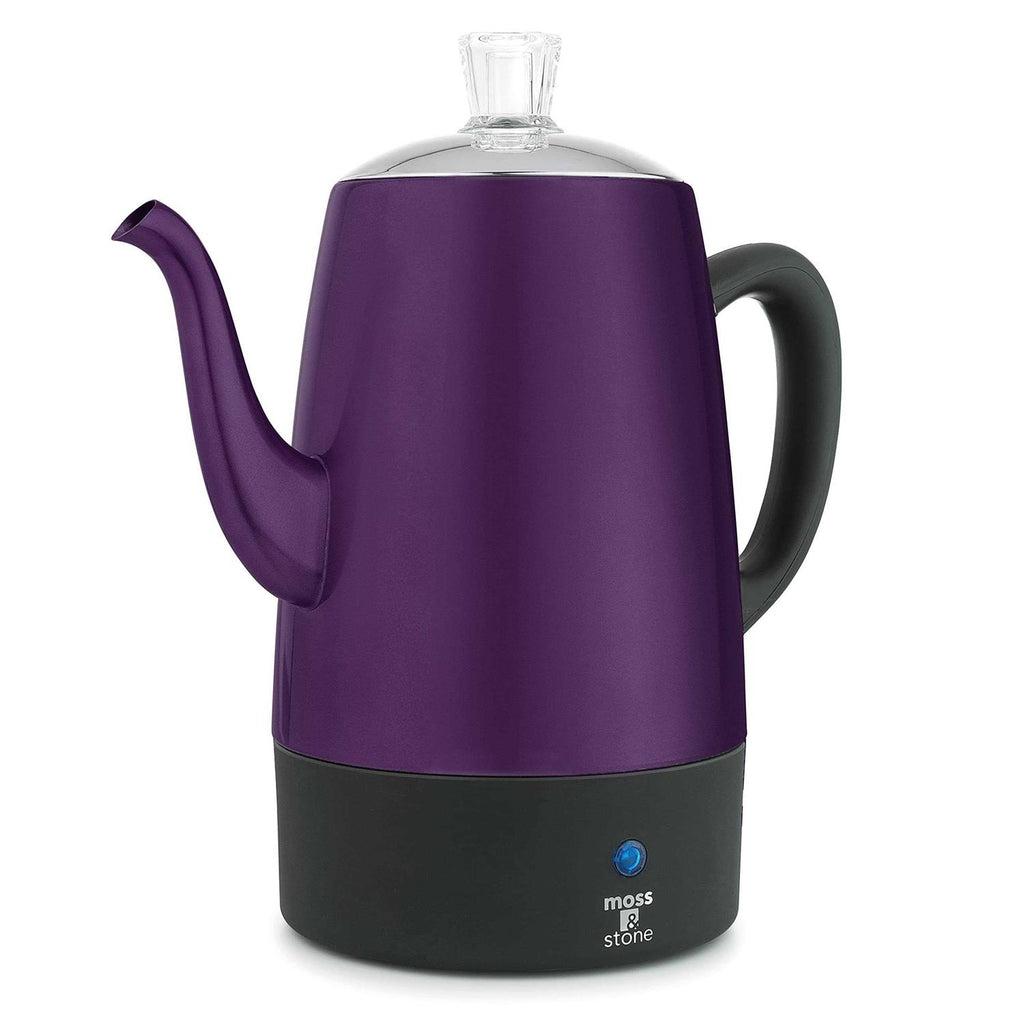 Moss & Stone Electric Coffee Percolator Body with Stainless Steel Lids Coffee
