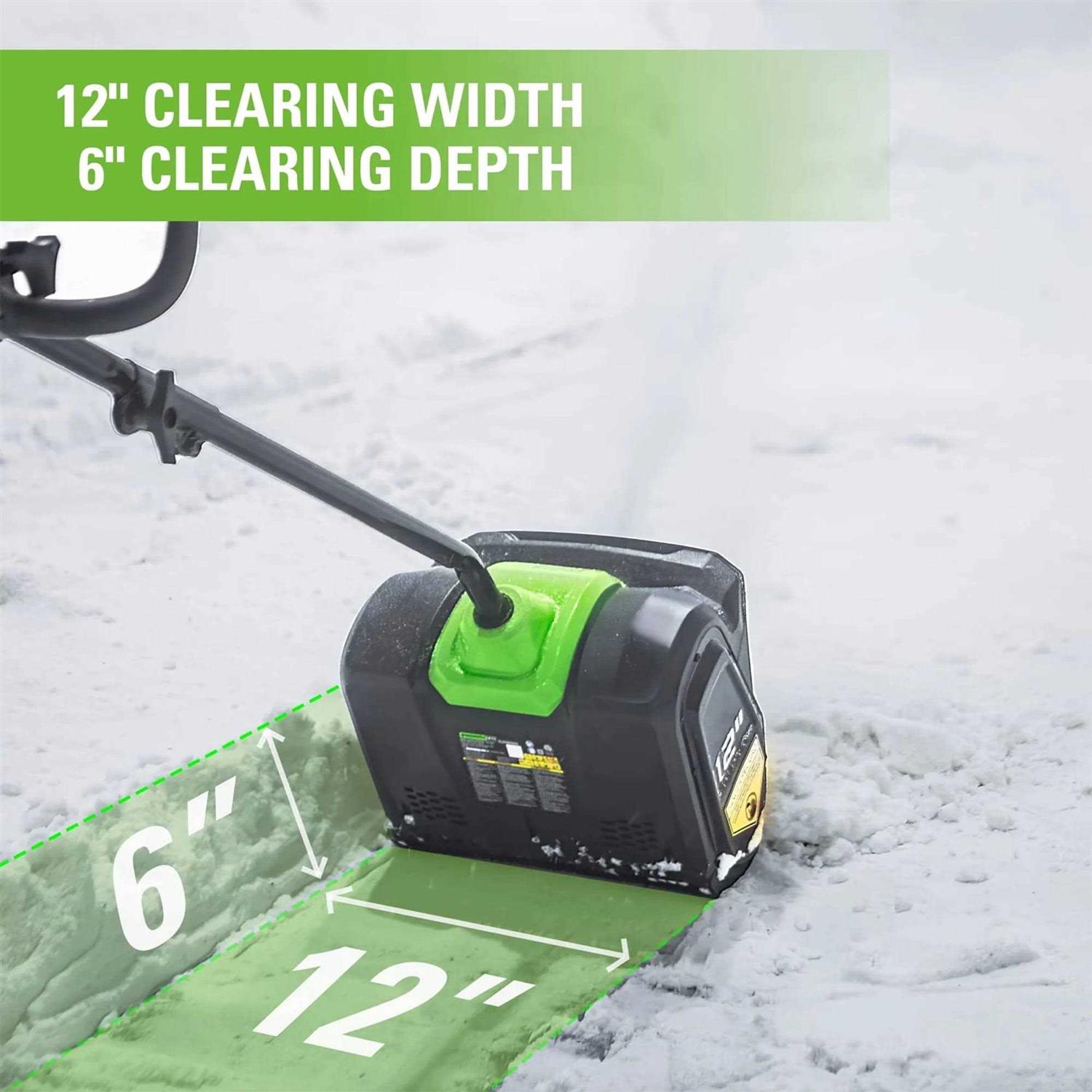 Greenworks Pro 12 in. 80V Cordless Snow Shovel 2601202