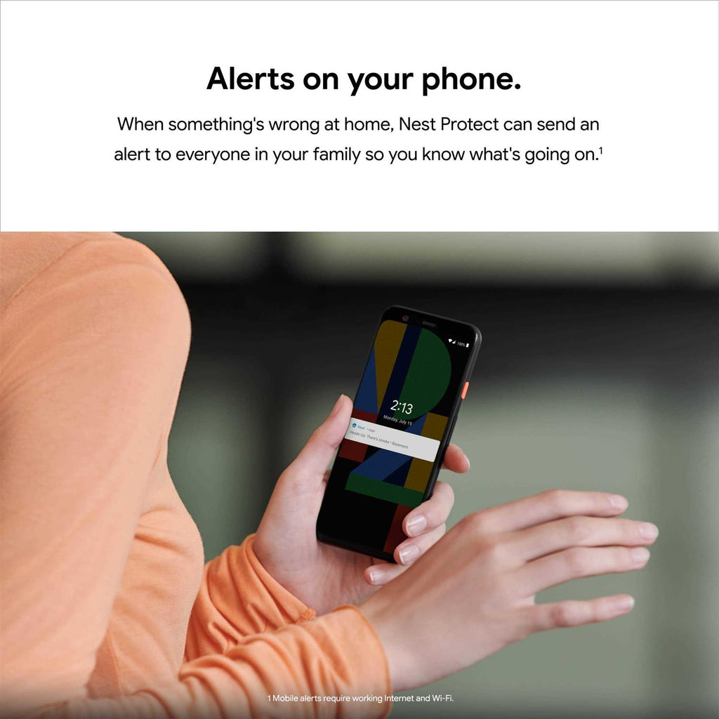 Google Nest Protect Smoke Alarm Smoke Detector Carbon Monoxide S3003LWES
