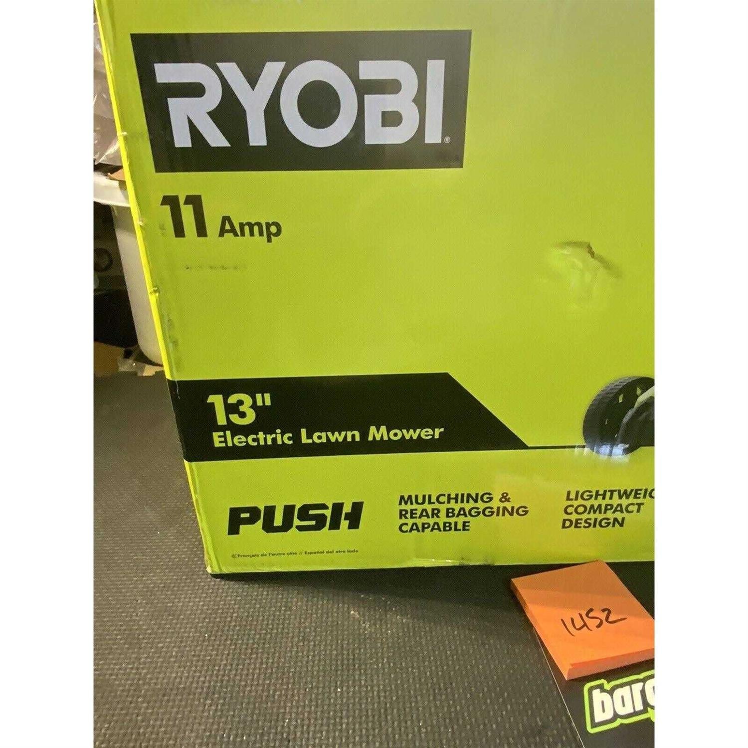 RYOBI 13 in. 11 Amp Corded Electric Walk Behind Push Mower RYAC130-S