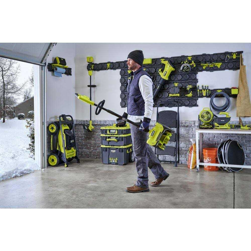 RYOBI ONE+ 18V 10 in. Cordless Electric Snow Shovel with Salt Spreader, 4.0 Ah Battery, and Charger