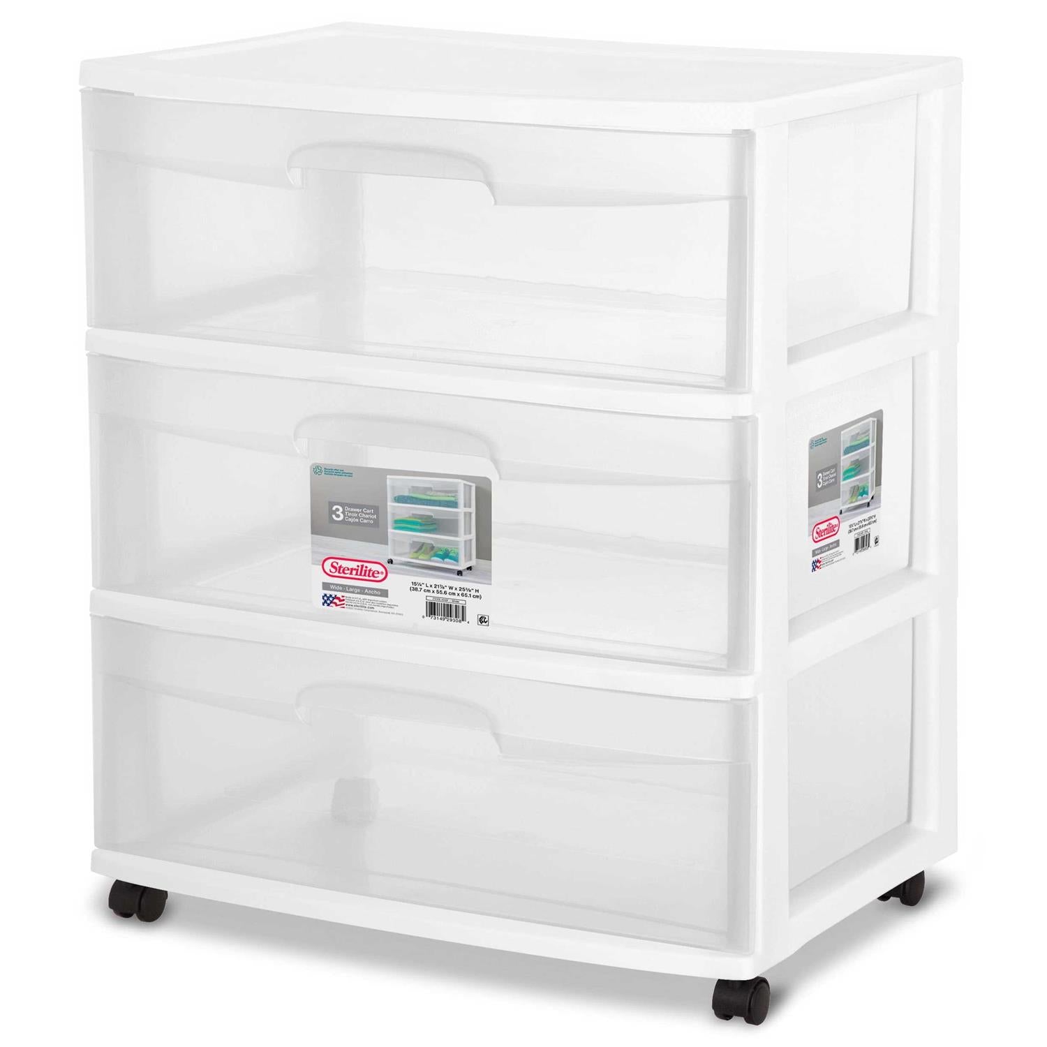 Sterilite 3 Drawer Cart