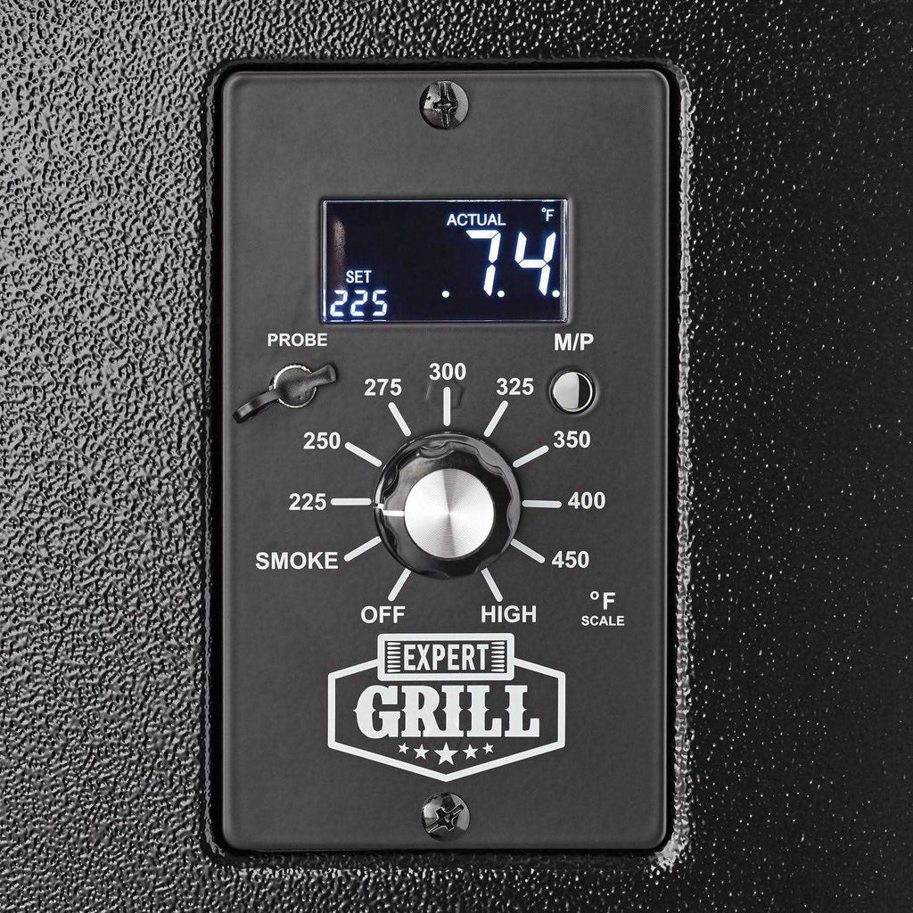 Expert Grill Grill 28 Pellet Grill in Black with 22lb Capacity Hopper
