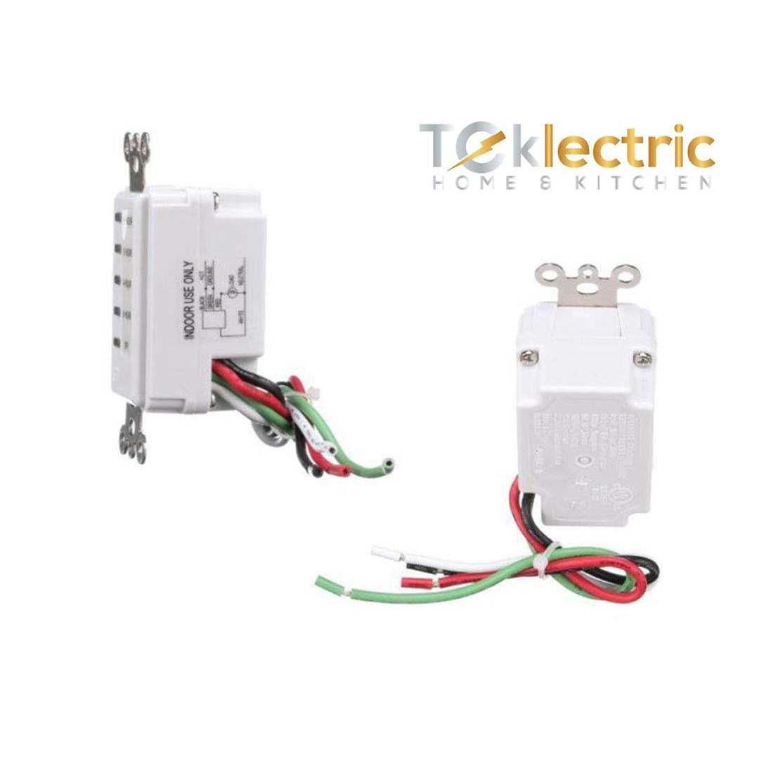 TEKLECTRIC Bathroom Fan Auto Shut Off Preset Countdown Wall Switch Timer