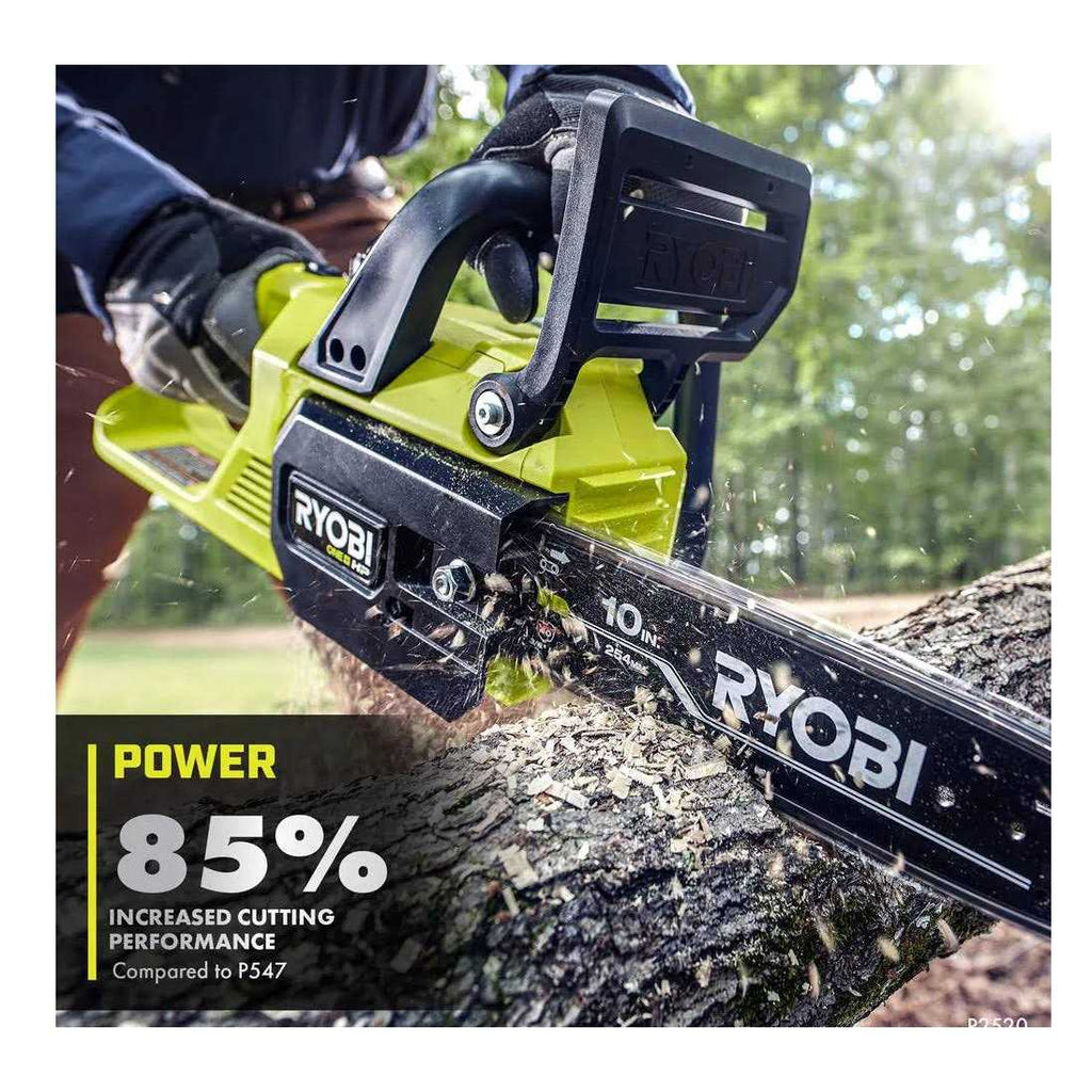 RYOBI ONE+ HP 18V Brushless 10 in. Battery Chainsaw with 4.0