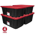 Hyper Tough 27 Gallon Stackable Snap Lid Plastic Storage Bin Container