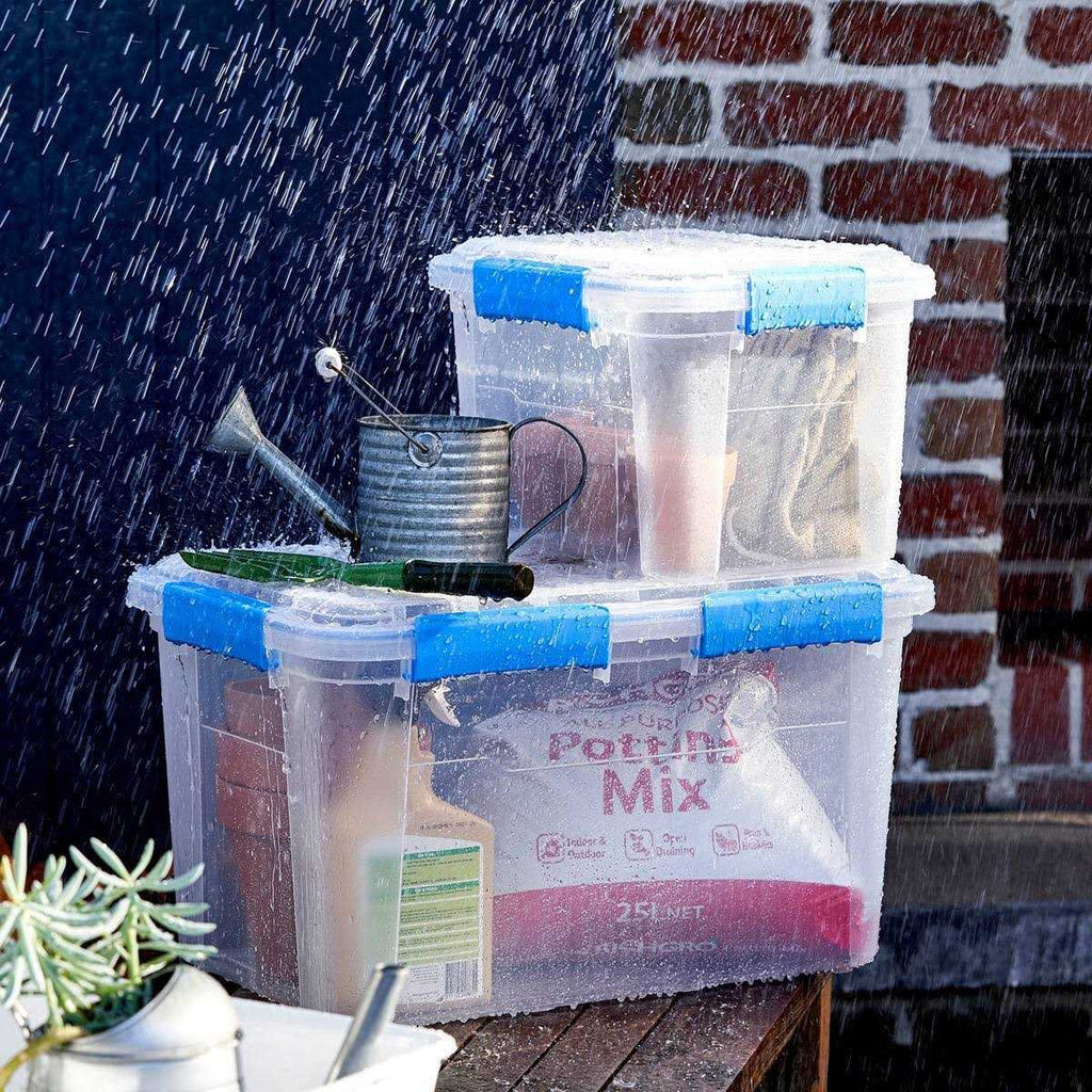 Ezy Storage IP67 Rated Waterproof Plastic Storage Tote with Lid