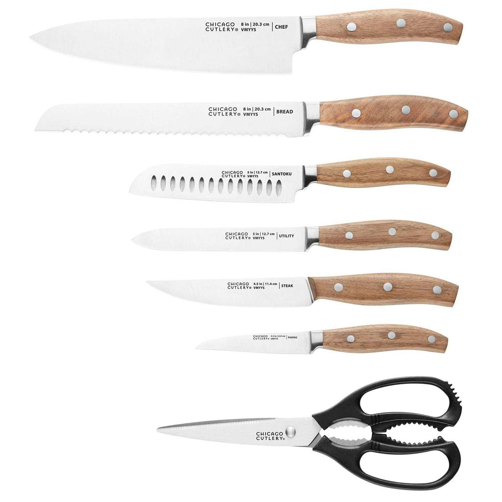 Chicago Cutlery Signature Edge Walnut 13 Piece Knife Block Set