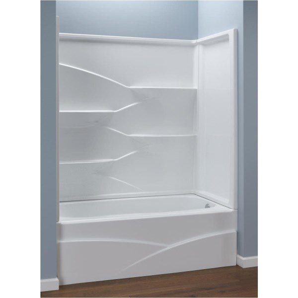 Delta Laurel 3-Piece 60 In. L x 32 In. D (Bathtub) Tub Wall Kit in White