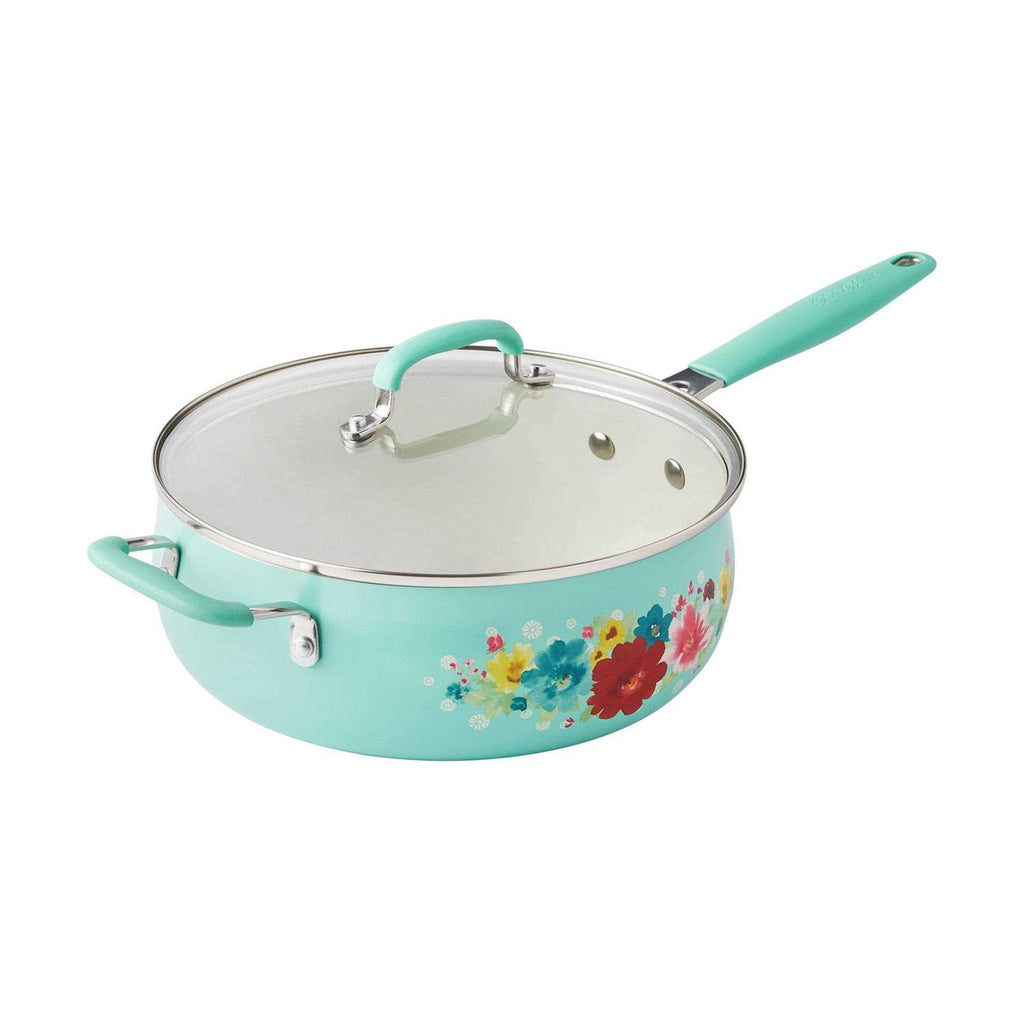 The Pioneer Woman Classic Ceramic Breezy Blossom Cookware Set