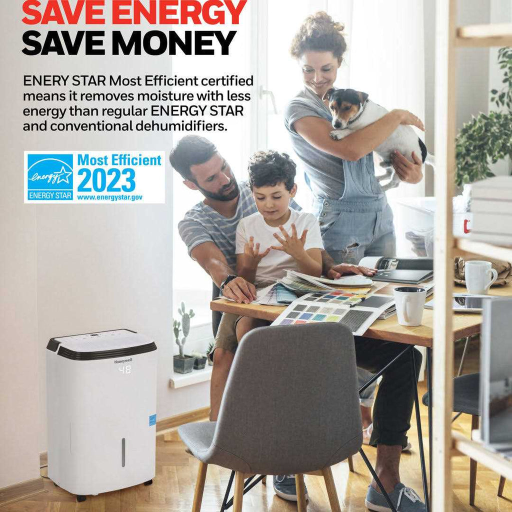 Honeywell 4000 Sq. Ft. Energy Star Dehumidifier for Home Basements & Large Rooms, with Mirage Display, Washable Filter to Remove Odor and Filter