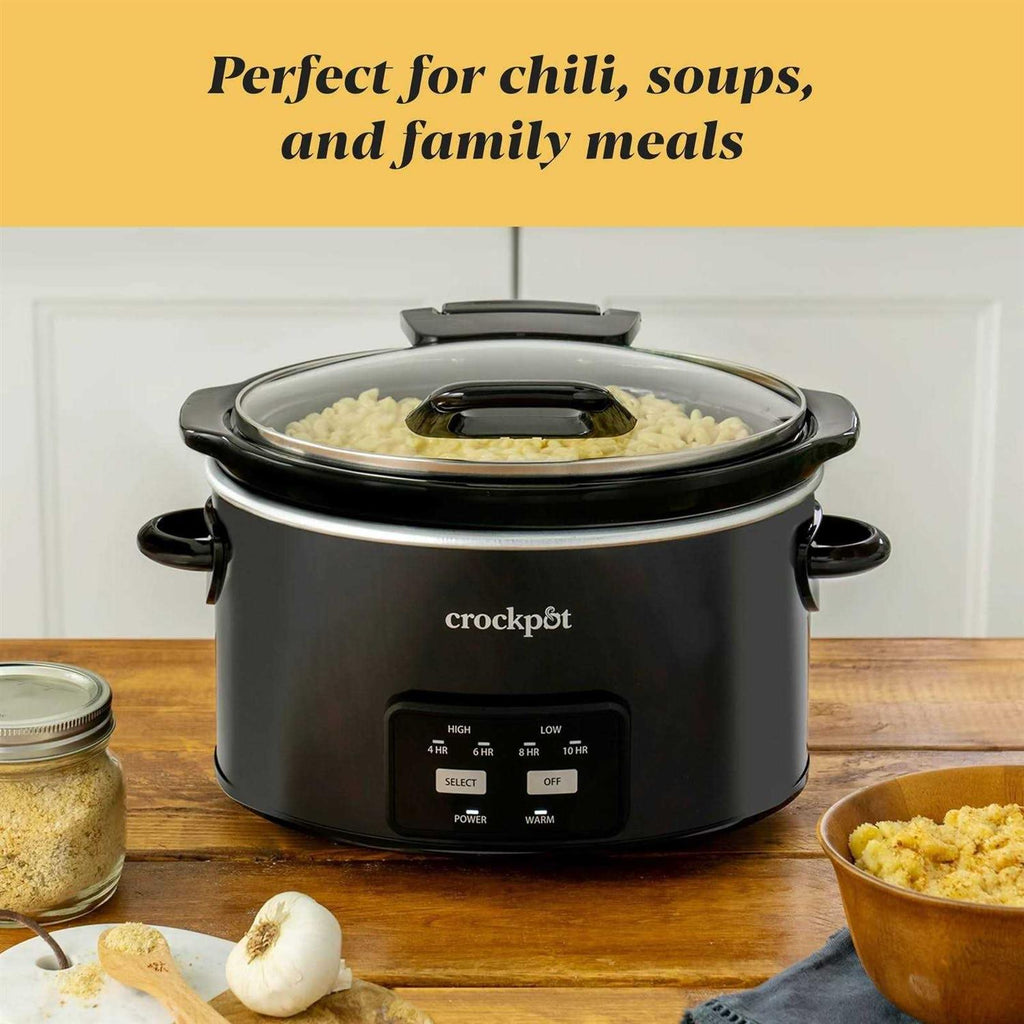 Crock-pot 4.5-Quart Lift & Serve Hinged Lid Slow Cooker