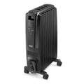 DeLonghi Oil-Filled Radiator Space Heater Quiet 1500W Adjustable Thermostat 3 Heat Settings Timer Energy Saving Safety Fe