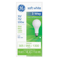 GE 3 Way Light Bulb, Soft White, 30/70/100 Watts