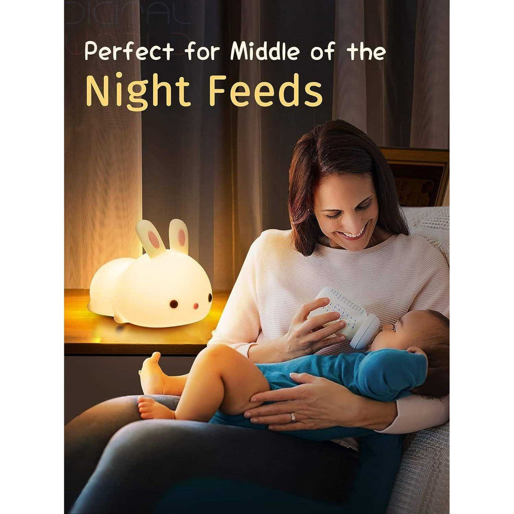 One Fire Night Light for Kids Bunny Cute Lamp,16 Colors Cute Night Light Kids Night Light,Rechargeable Baby Night Light Toddler Night Light