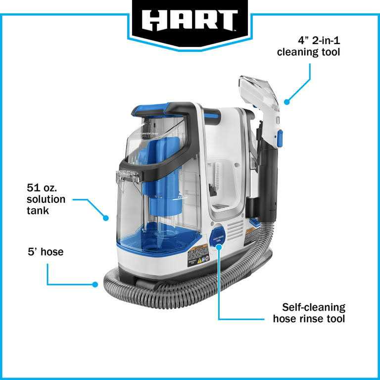 HART 20-Volt Cordless Carpet & Upholstery Spot Cleaner with 20-Volt 4Ah Battery