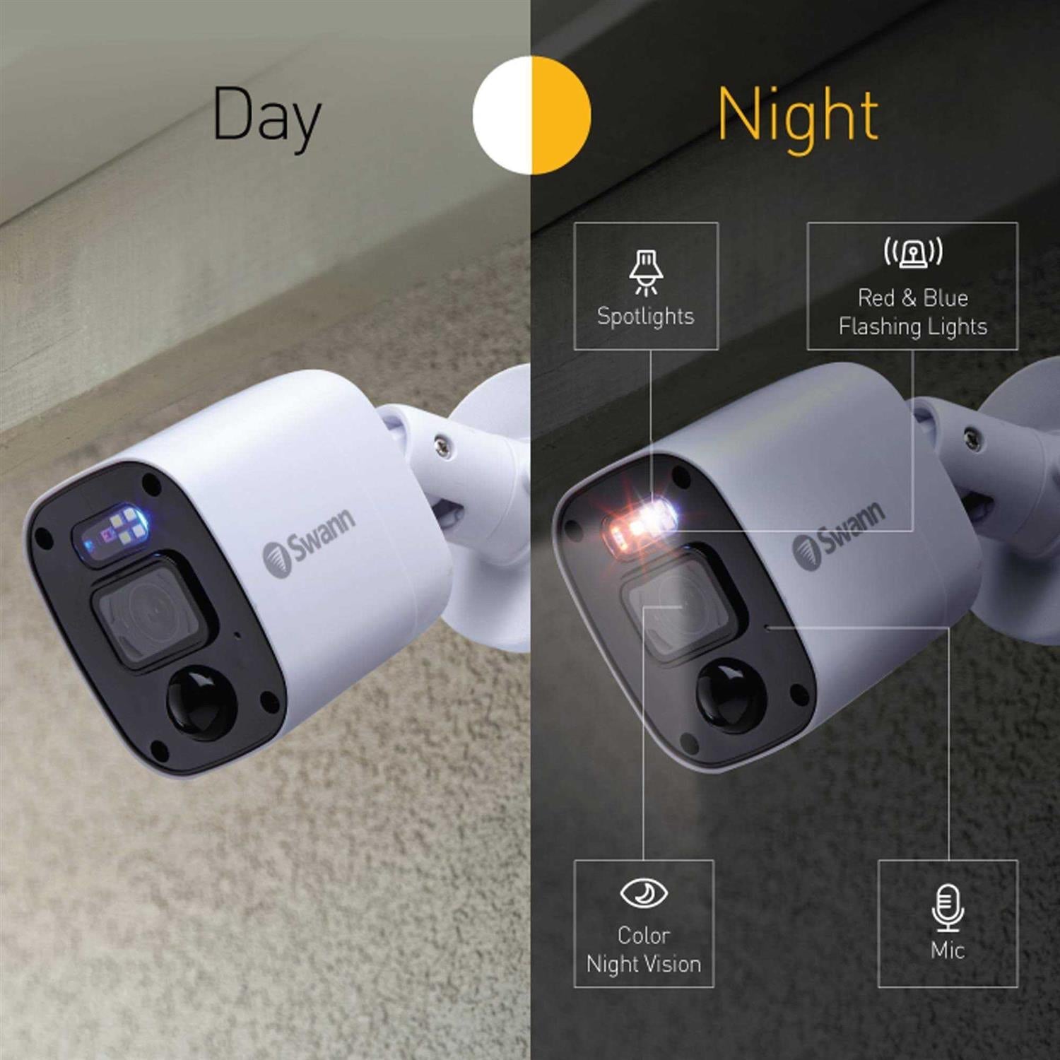 Swann 8-Channel 1080p 1TB DVR Surveillance Camera System with 8 Wired 1-Way Audio Enforcer Bullet Cameras