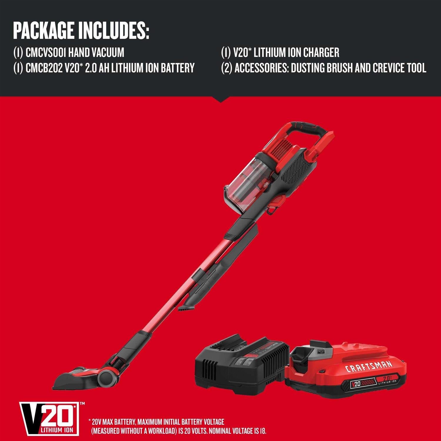 Craftsman V20 Cordless Stick Vacuum