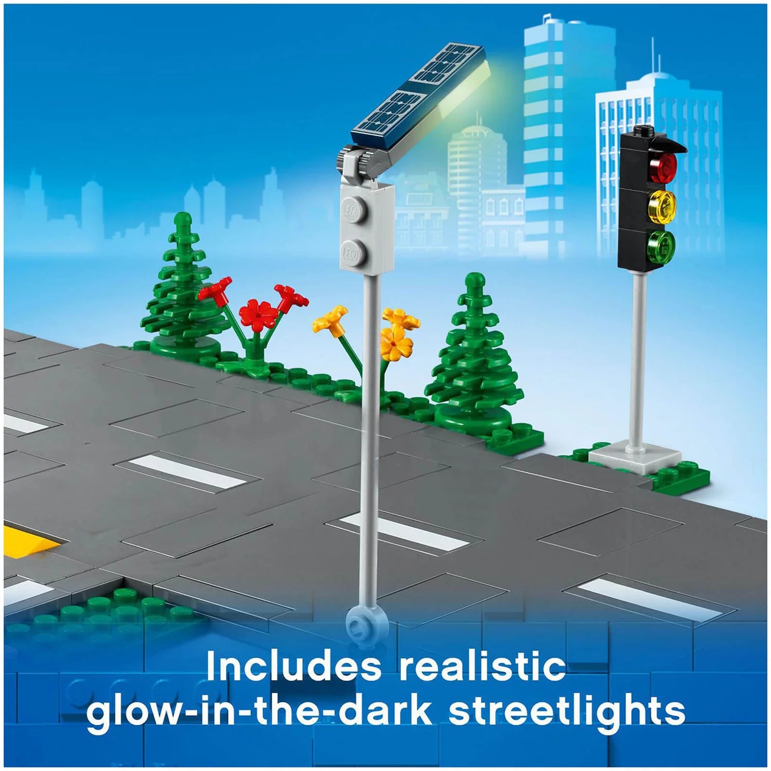 LEGO City: Road Plates Building Set with Traffic Lights (60304)