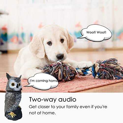 Ugold Camera Owl Home Security Camera Owl with Rotatable Head