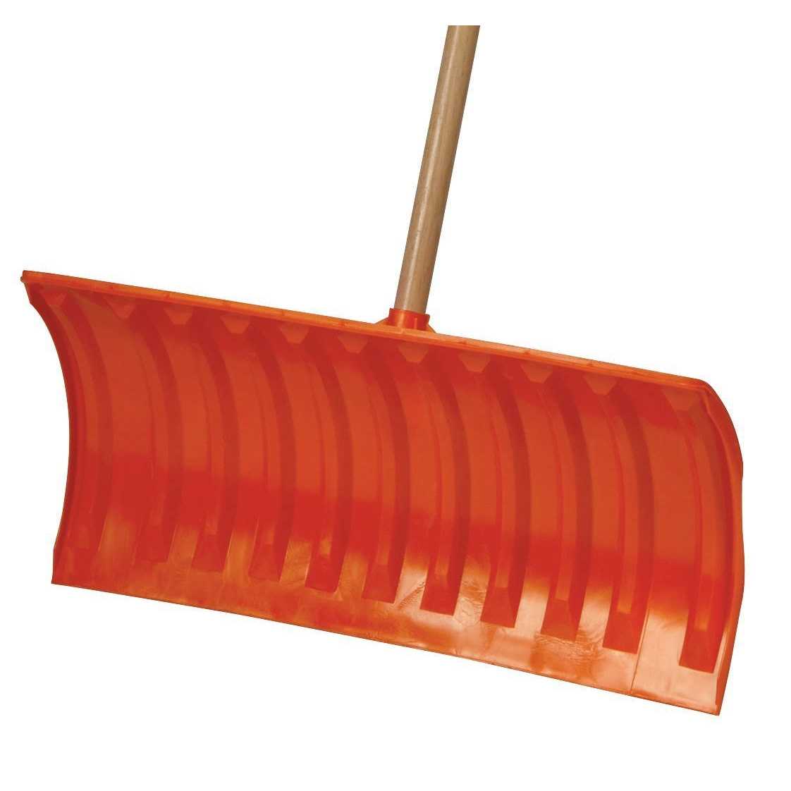 Bigfoot 25 in Orange D-Grip Poly Snow Pusher
